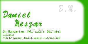 daniel meszar business card